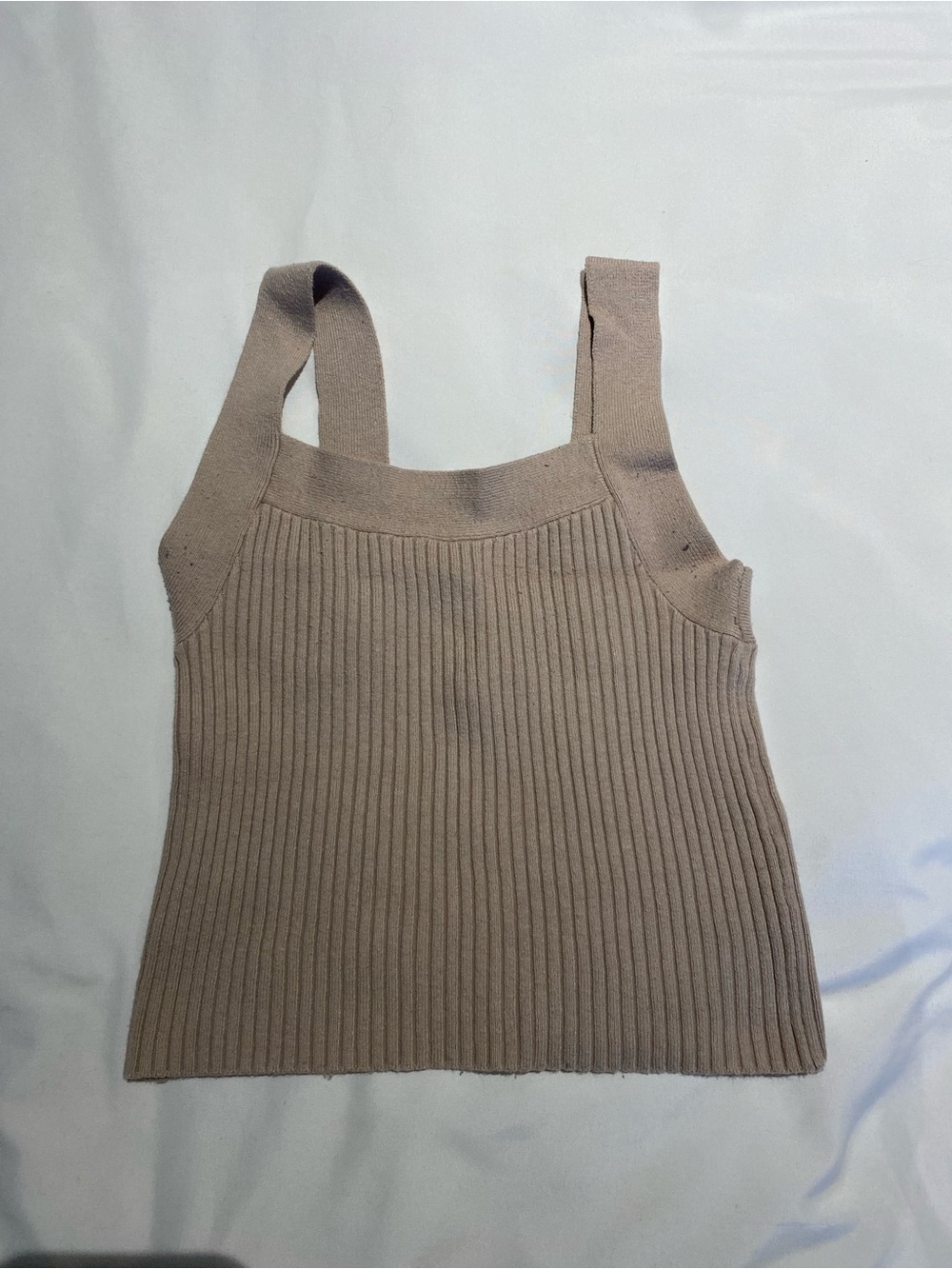 Abercrombie & Fitch Ribbed Tank Top - Taupe Brown